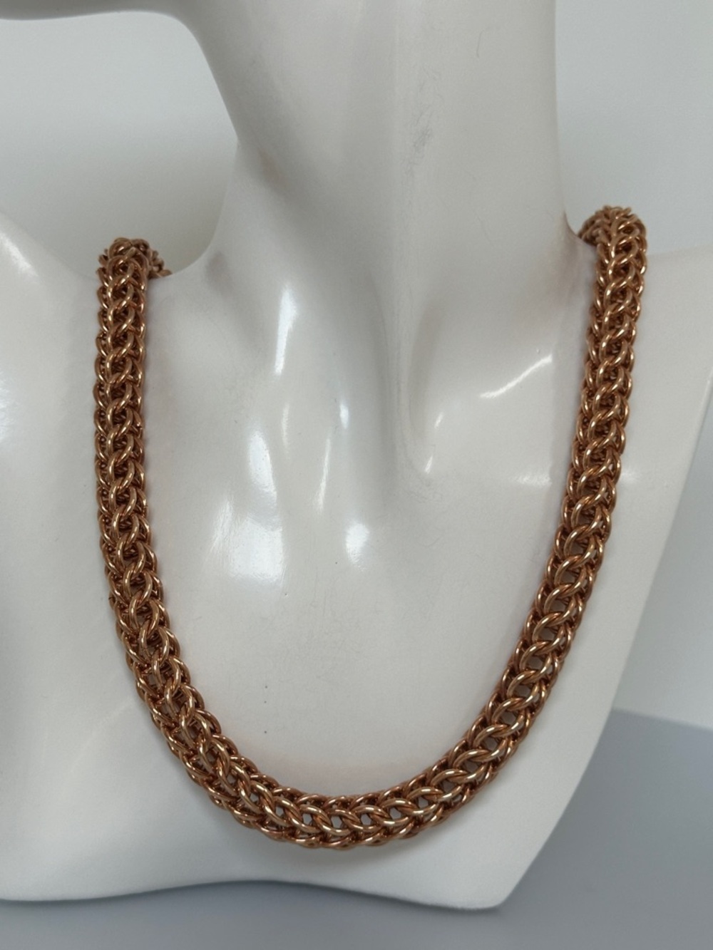 MILOR Rope Chain Necklace in Rose Gold Tone